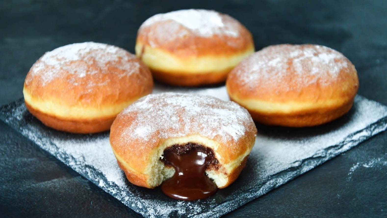 ВКУСНЮЩИЕ ПОНЧИКИ с начинкой. БЕРЛИНЕРЫ. смотреть онлайн