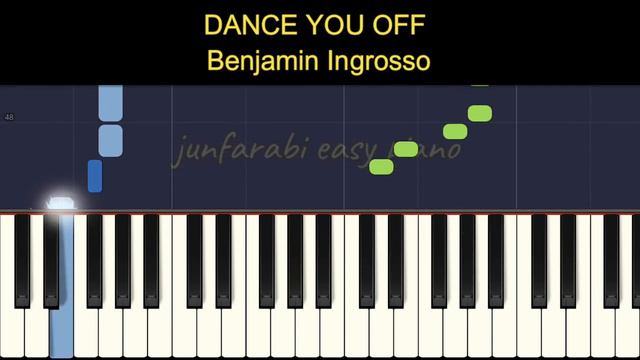 Benjamin Ingrosso - DANCE YOU OFF - easypiano tutorial 2 hands смотреть онлайн