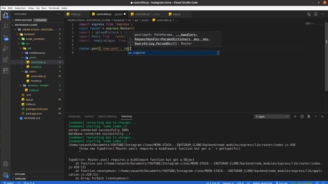 MERN STACK TAMIL -Instagram clone tamil - post api смотреть онлайн