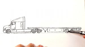 Как нарисовать Грузовик который везёт Монстр-трак