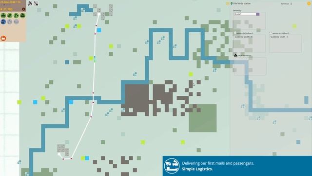 Logistics tycoon game - first passenger and mail deliveries - simple logistics game смотреть онлайн
