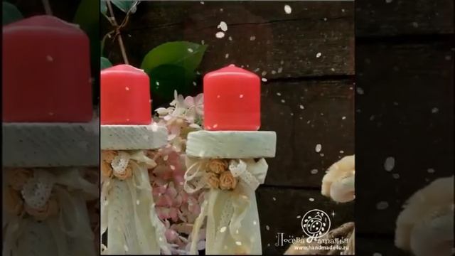 Набор винтажных подсвечников из дерева №2 смотреть онлайн