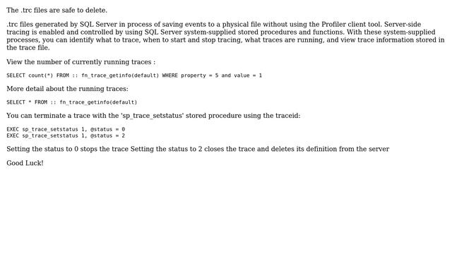 DevOps & SysAdmins: Deletion of SQL Profiler Trace files (.trc) (3 Solutions!!) смотреть онлайн