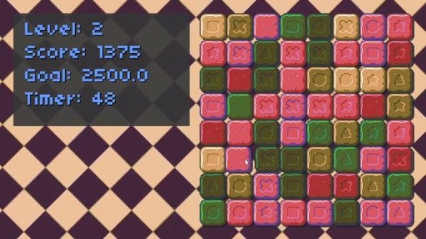 Match3 Using Pygame, Gale and Python