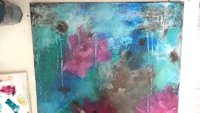 Step by Step Abstract Floral painting /Acrylic Painting Tutorial/MariArtHome смотреть онлайн