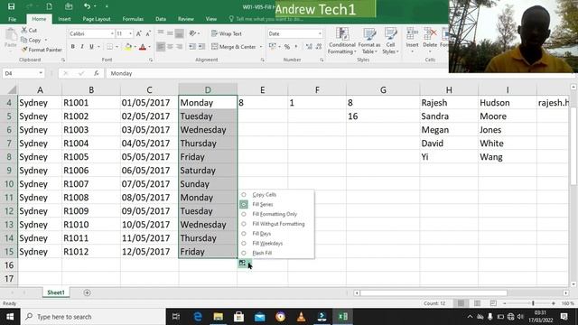 Excel Skills for Business/Excel tips and tricks/How To Use Fill Handle (flash fill) in Excel! смотреть онлайн