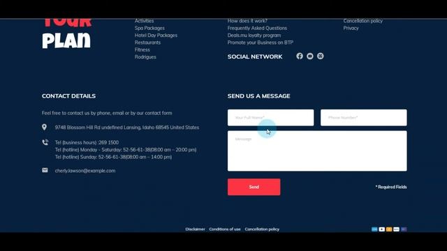 Верстка сайта "Tour Plan" смотреть онлайн