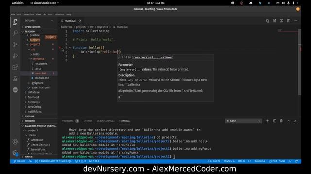 AM Coder - Programming with Ballerina - Using Ballerina CLI, Ballerina Project Structure смотреть онлайн