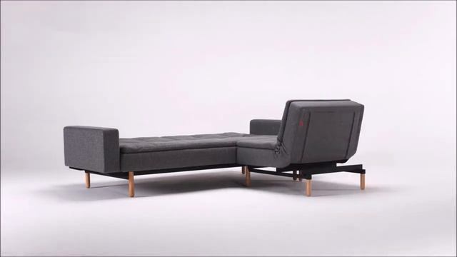 Обзор дивана и кресла Innovation Living Dublexo с подлокотниками в сером цвете смотреть онлайн