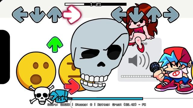 Бойфренд против ЧЕРЕПА! Эмодзи из Телефона во Friday Night Funkin' VS Skull Emoji смотреть онлайн