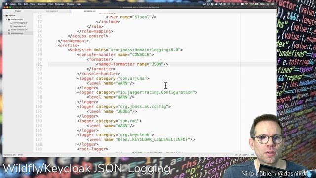 Keycloak / Wildfly Logging in JSON Format | Niko Köbler (@dasniko) смотреть онлайн