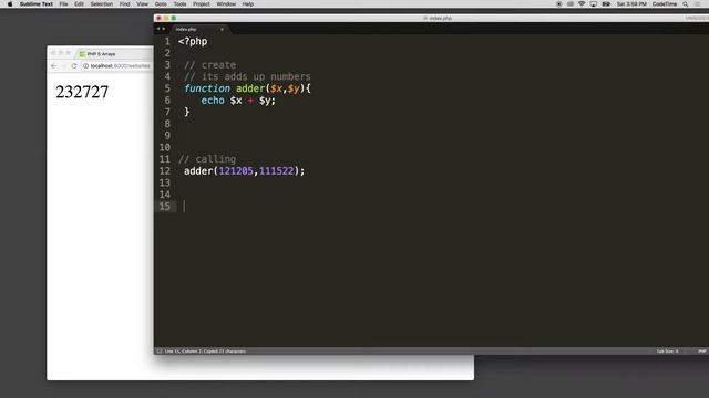 Basic PHP, Part 8: Functions смотреть онлайн