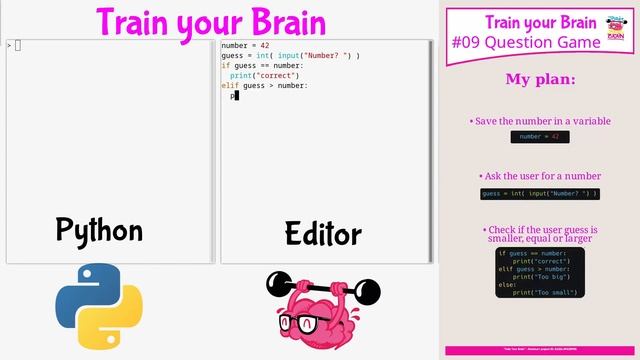 08b If Then Else (Question Game I) Long. Lessons 9-10. Python. Easy. смотреть онлайн