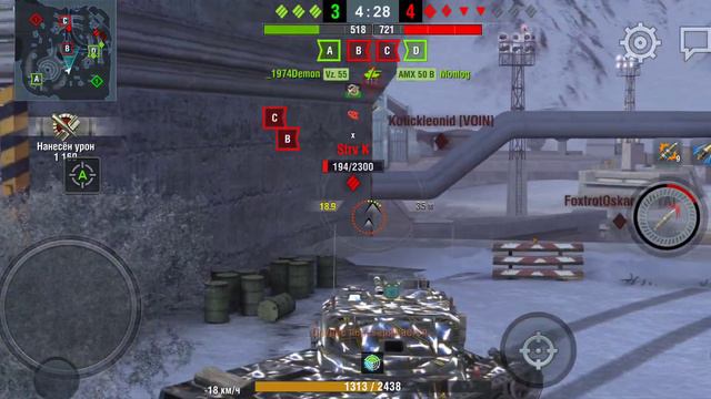 World of Tanks Blitz, танк AMX 50 B, 1я Степень, 10 LVL. смотреть онлайн