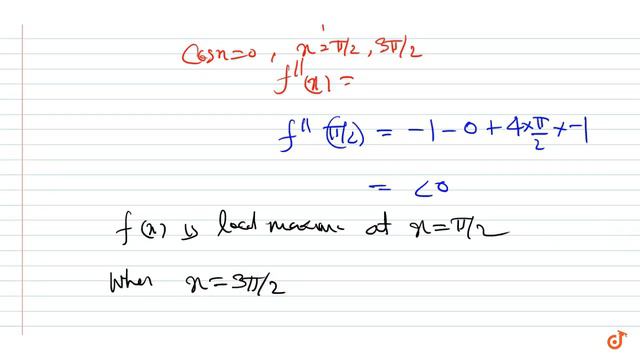 If `f(x)=xcos(2x)+sinx-(sin(2x))/2`, then the number of points of local maximum of `f(x)` in `... смотреть онлайн