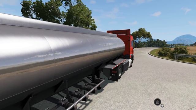 BeamNG Drive - 4x2 MAN TGS Semi Truck + Tanker Trailer in Italy Part 2 смотреть онлайн