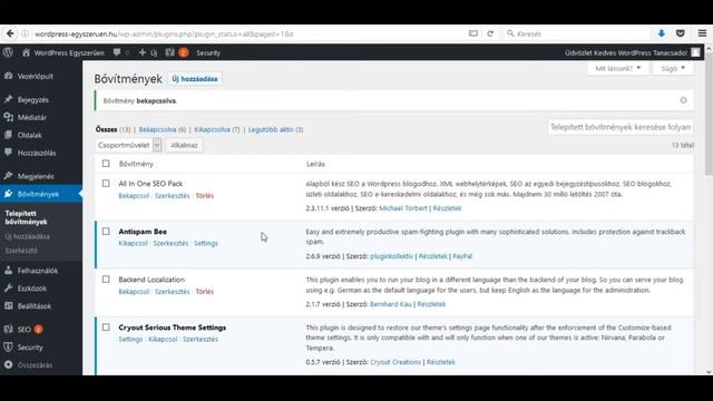 Antispam Bee wordpress bővítmény telepítése és beállítása смотреть онлайн