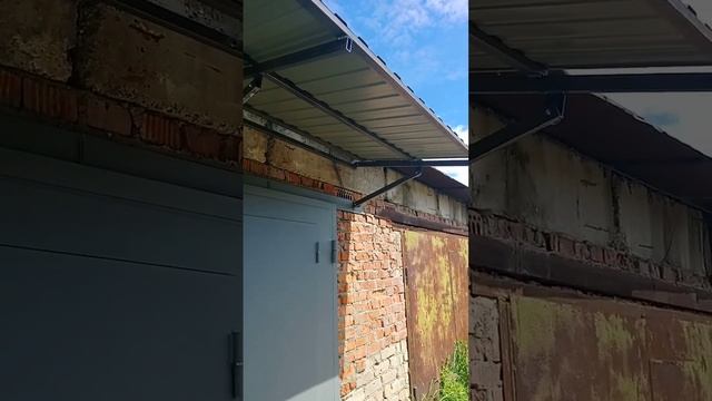козырёк в гараж 3