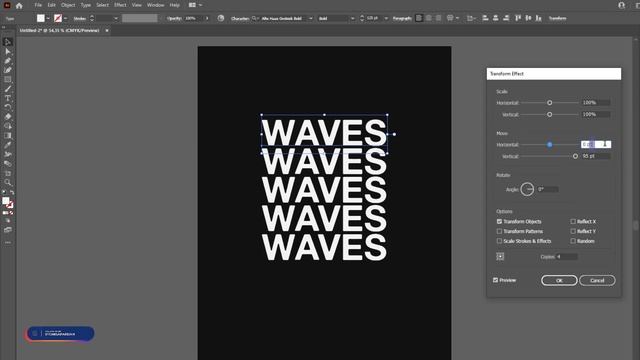 Wavy/Twist Text Using Warp Effect in Adobe illustrator смотреть онлайн