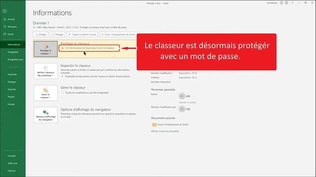Excel tuto # 01 : Protéger un fichier Excel avec un mot de passe ( à l'ouverture) смотреть онлайн
