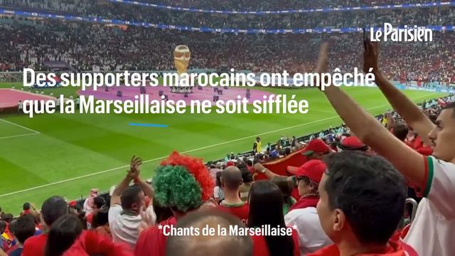 France-Maroc : des supporters marocains empêchent les sifflets contre la Marseillaise смотреть онлайн