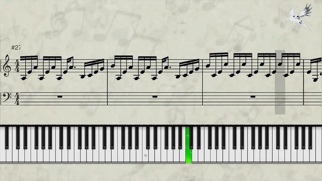 Una Mattina ( Les Intouchables) - Ludovico Einaudi || Piano (music notes and keyboard tutorial) смотреть онлайн