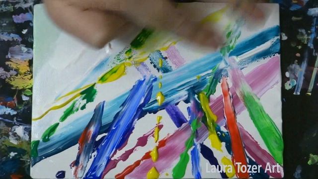 Rainbow Ribbons / Finger Painting For Mindfulness #158 смотреть онлайн