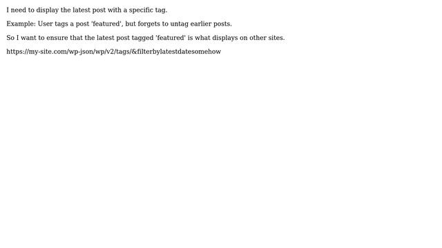 Wordpress: WP Rest API v2 filter and display latest post with specific tag смотреть онлайн
