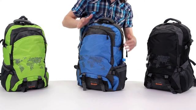 РЮКЗАКИ ECOS ДЛЯ ГОРОДА И ПУТЕШЕСТВИЙ. Scout. 35 л. Артикул 006661, 006662 и 006632. смотреть онлайн