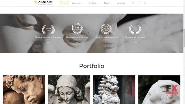 Agniart Sculptor Photo Gallery Website Template TMT Arlie Grigor смотреть онлайн