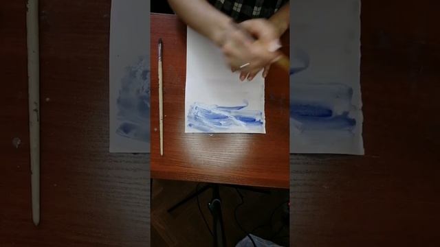 Как нарисовать пейзаж гуашью. монотипия для детей смотреть онлайн