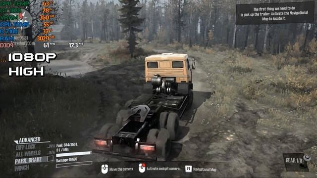 MudRunner || GT 1030 + i3 7100 Performance Test || 1080p High Settings Benchmark смотреть онлайн