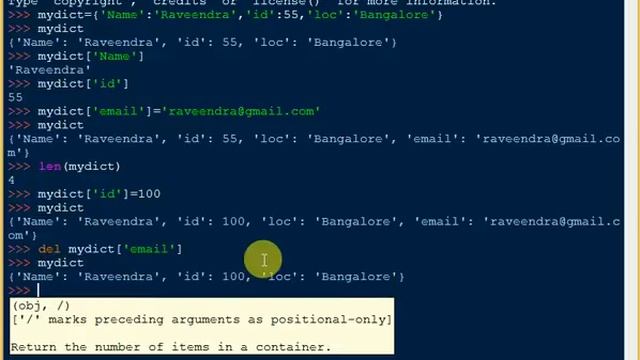 Python Tutorial For Beginners Lesson12 Python Dictionary смотреть онлайн