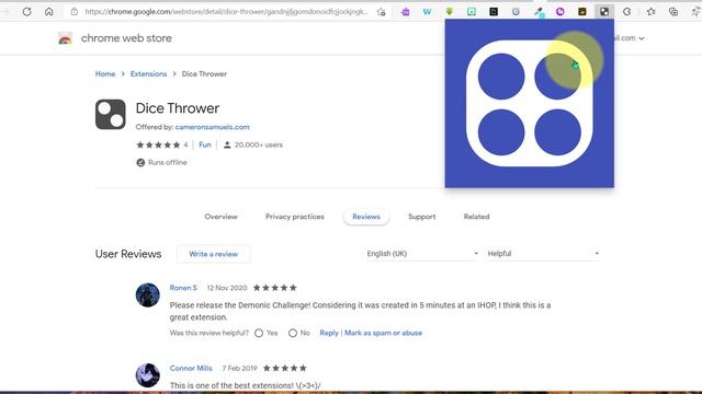 Виртуальные кубики. Virtual Dice #extension. смотреть онлайн