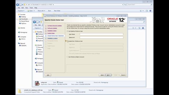Oracle 12c Database - How to install Oracle 12c Database in Windows 7 смотреть онлайн