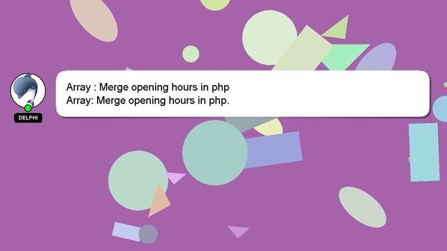 Array : Merge opening hours in php смотреть онлайн