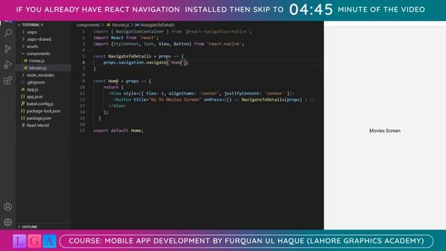 Complete React Navigation v6 Tutorial | Install + Stack + Tab + Drawer | Master React Native Course смотреть онлайн