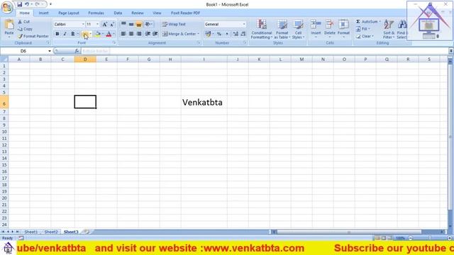Lesson 3 MS Excel 2007 Font Group in Home tab explain in telugu смотреть онлайн