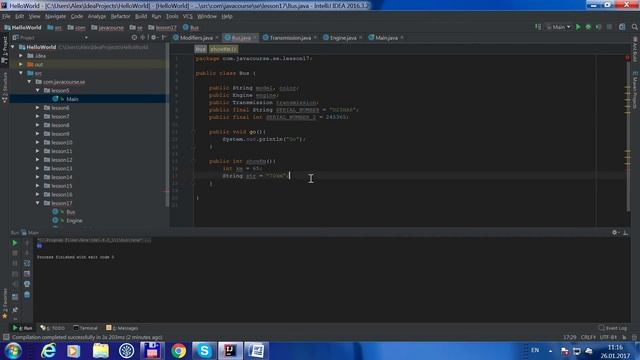 Java SE. Урок 17. Поля и методы смотреть онлайн