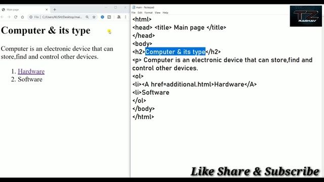 How to create Link in html web page...Anchor Tag In hindi Part 20 By Raghav Sinha.. смотреть онлайн