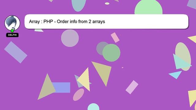 Array : PHP - Order info from 2 arrays смотреть онлайн