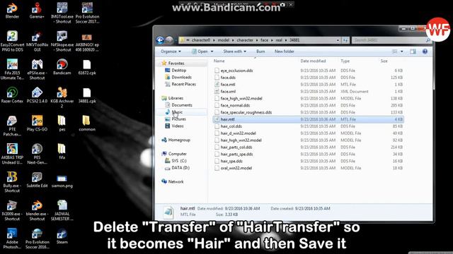 Convert Face PES2017 to PES2016 Edit hair.mtl Method by WER Facemaker смотреть онлайн