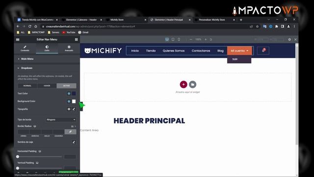 Tutorial Elementor: Crear Menu en WordPress + Header (Cabecera) Sticky Curso TIENDA VIRTUAL 2023 #1 смотреть онлайн