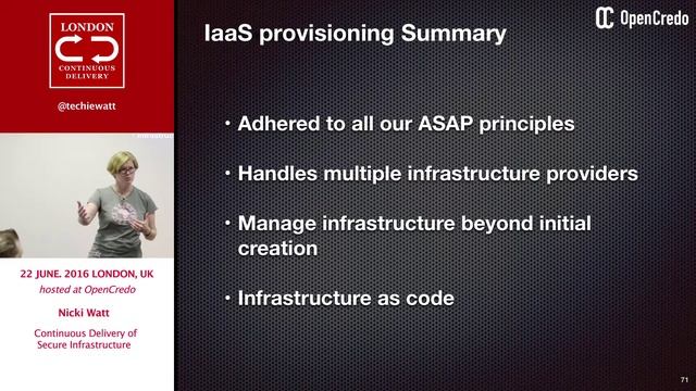 June 2016: Nicki Watt - Continuous delivery of secure cloud environments | LondonCD meetup group смотреть онлайн