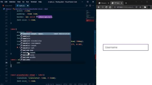 Input Floating Label | HTML & CSS Tutorial смотреть онлайн