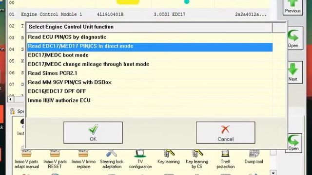 Audi ECU reading pin Component security CS using Abrites (AVDI) смотреть онлайн