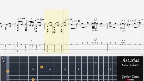 Asturias - Isaac Albeniz (Solo + Guitar Tab)