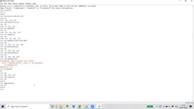 Python Part-6 (set operations in python) смотреть онлайн