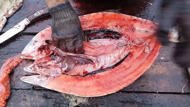 Рыбалка. Разделка кеты.