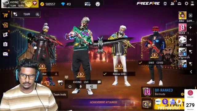 FREE FIRE LIVE TELUGU ??? BR RANK GRANDMASTER PUSH?? || AV DINO LIVE? смотреть онлайн